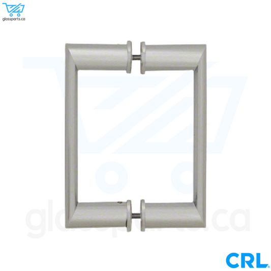 CRL O/R Series - Oval/Round Back-to-Back Pull Handle - 6" x 6" - Brushed Nickel