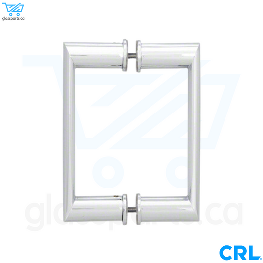 CRL O/R Series - Oval/Round Back-to-Back Pull Handle - 6" x 6" - Polished Chrome