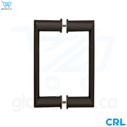 CRL O/R Series - Oval/Round Back-to-Back Pull Handle - 8" x 8" - Oil Rubbed Bronze