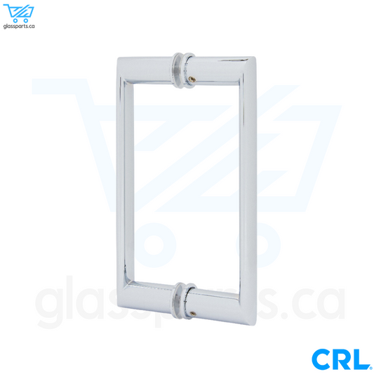 CRL O/R Series - Oval/Round Back-to-Back Pull Handle - 8" x 8" - Polished Chrome