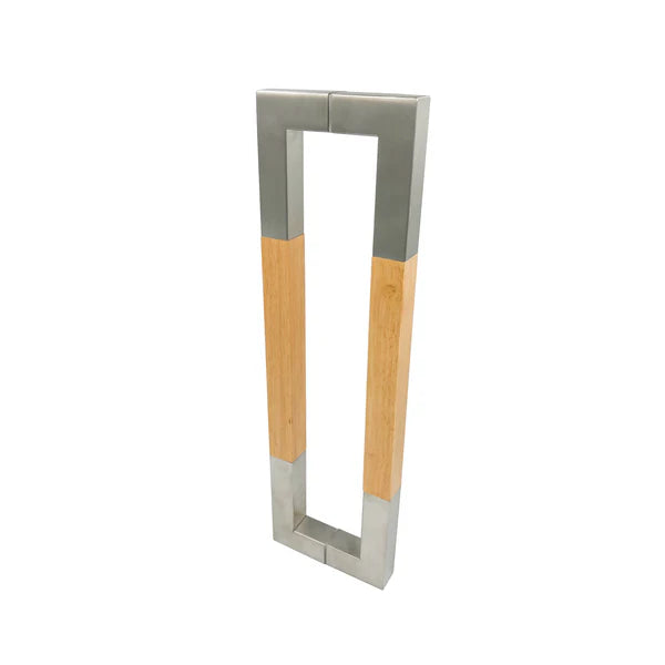 Sauna Handle - Satin & Wood