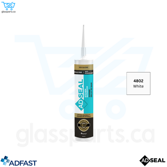 Adfast Adseal Kitchen & Bathroom Silicone - 4802 - White - 304ml