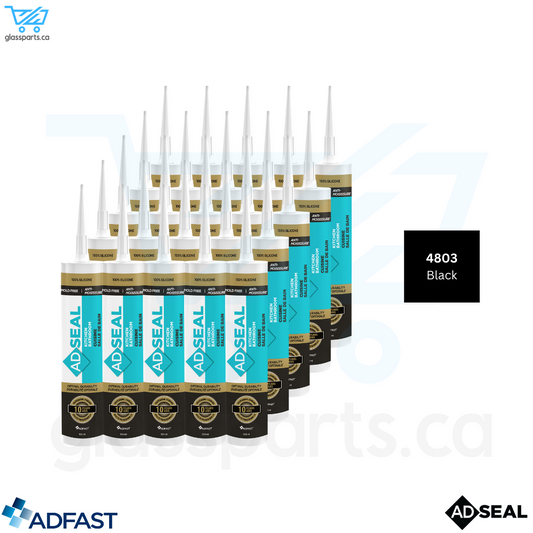 Adfast Adseal Kitchen & Bathroom Silicone - 4803 - Black - 304ml (Box of 25)