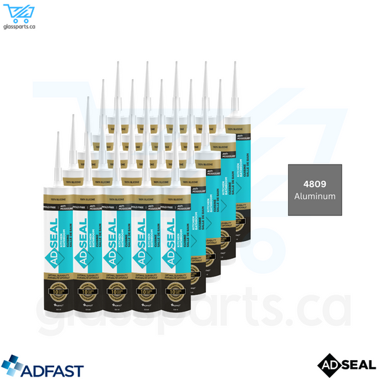Adfast Adseal Kitchen & Bathroom Silicone - 4809 - Aluminum - 304ml (Box of 25)
