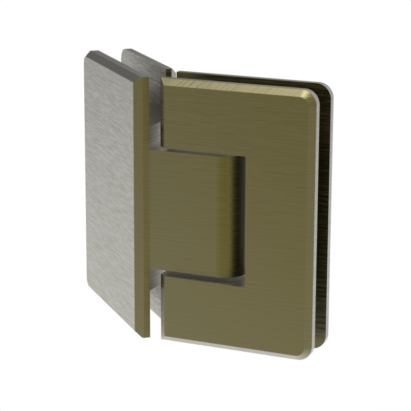 Beverly shower hinge Glass to Glass Neo Angle 135° — Antique Brass