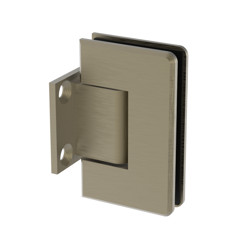 Beverly shower hinge Wall Mount Short Back Plate — Brushed Bronze
