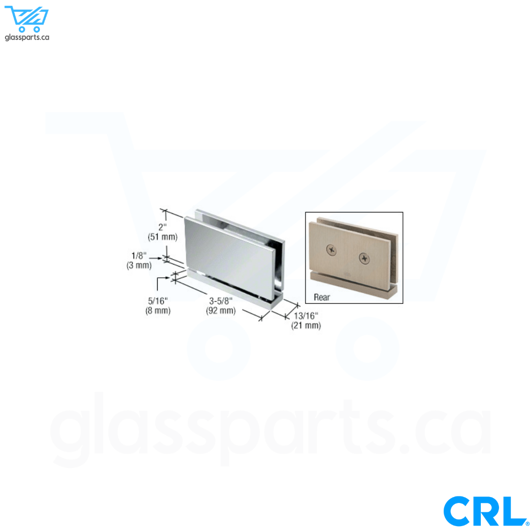 CRL Cardiff Series - Top or Bottom Mount Hinge - Polished Chrome