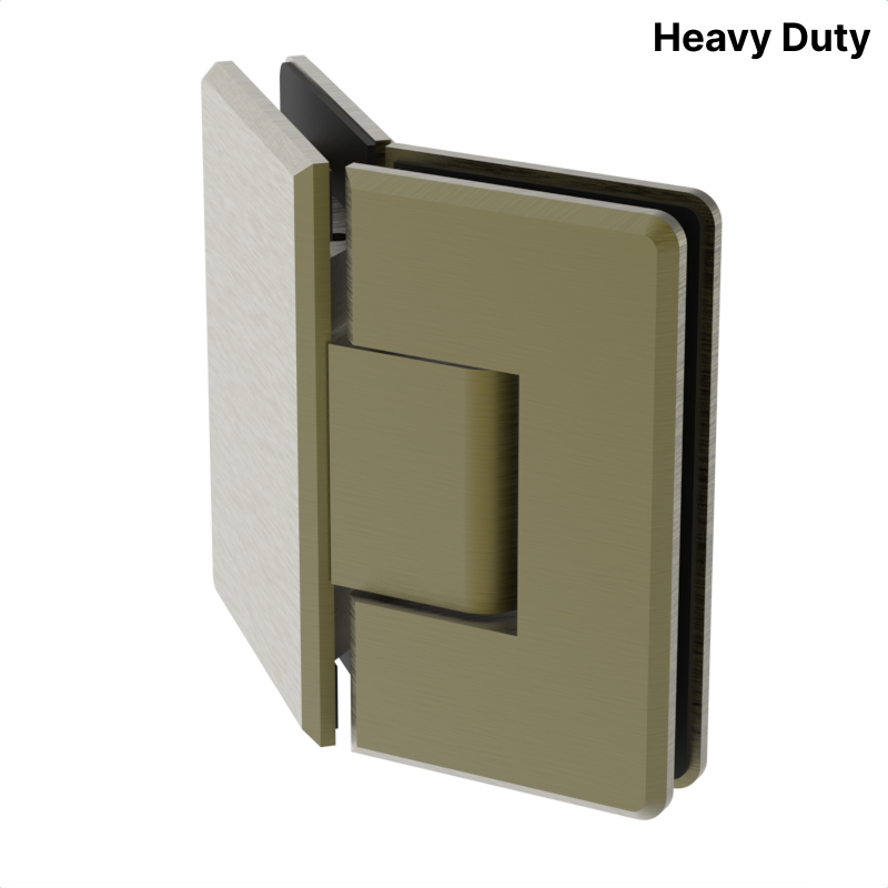 Colette heavy-duty shower hinge Glass to Glass Neo Angle 135° — Antique Brass