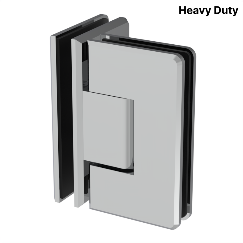 Colette heavy-duty shower hinge Glass to Glass 90° — Chrome