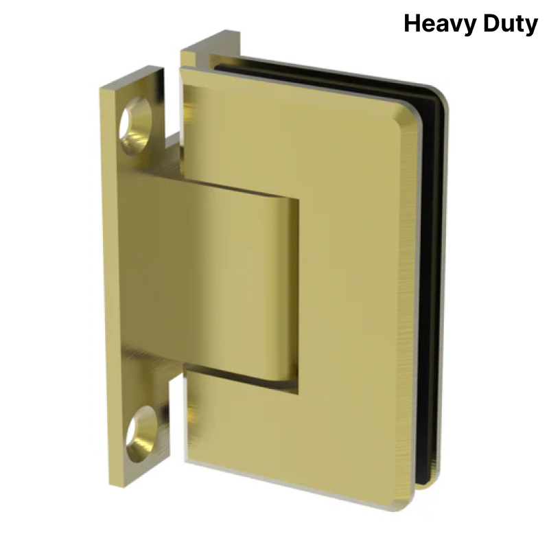 Colette heavy-duty shower hinge Wall Mount H Plate — Polished Brass