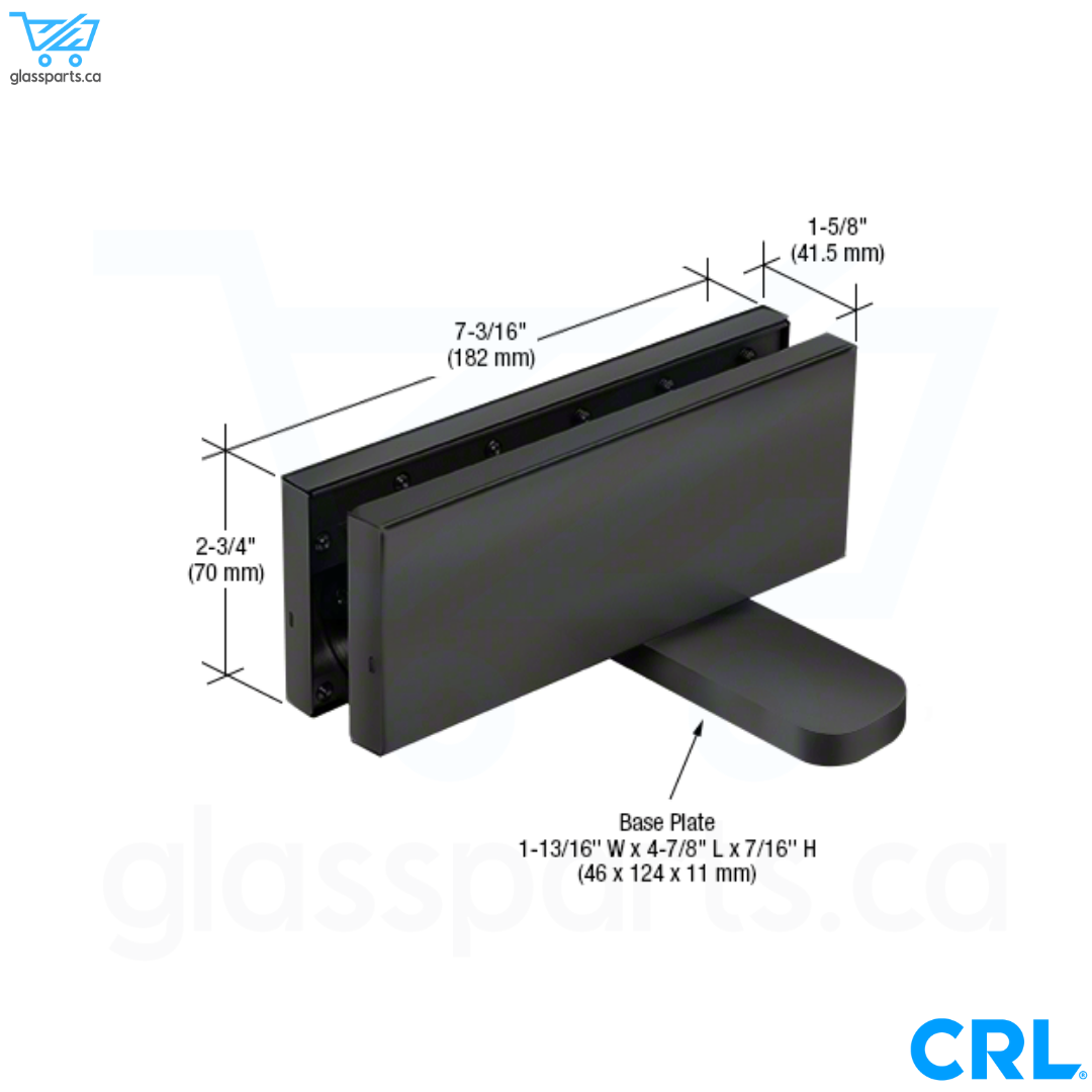 CRL Hydraulic Patch Fitting with 2-9/16" Setback - NHO - Matte Black