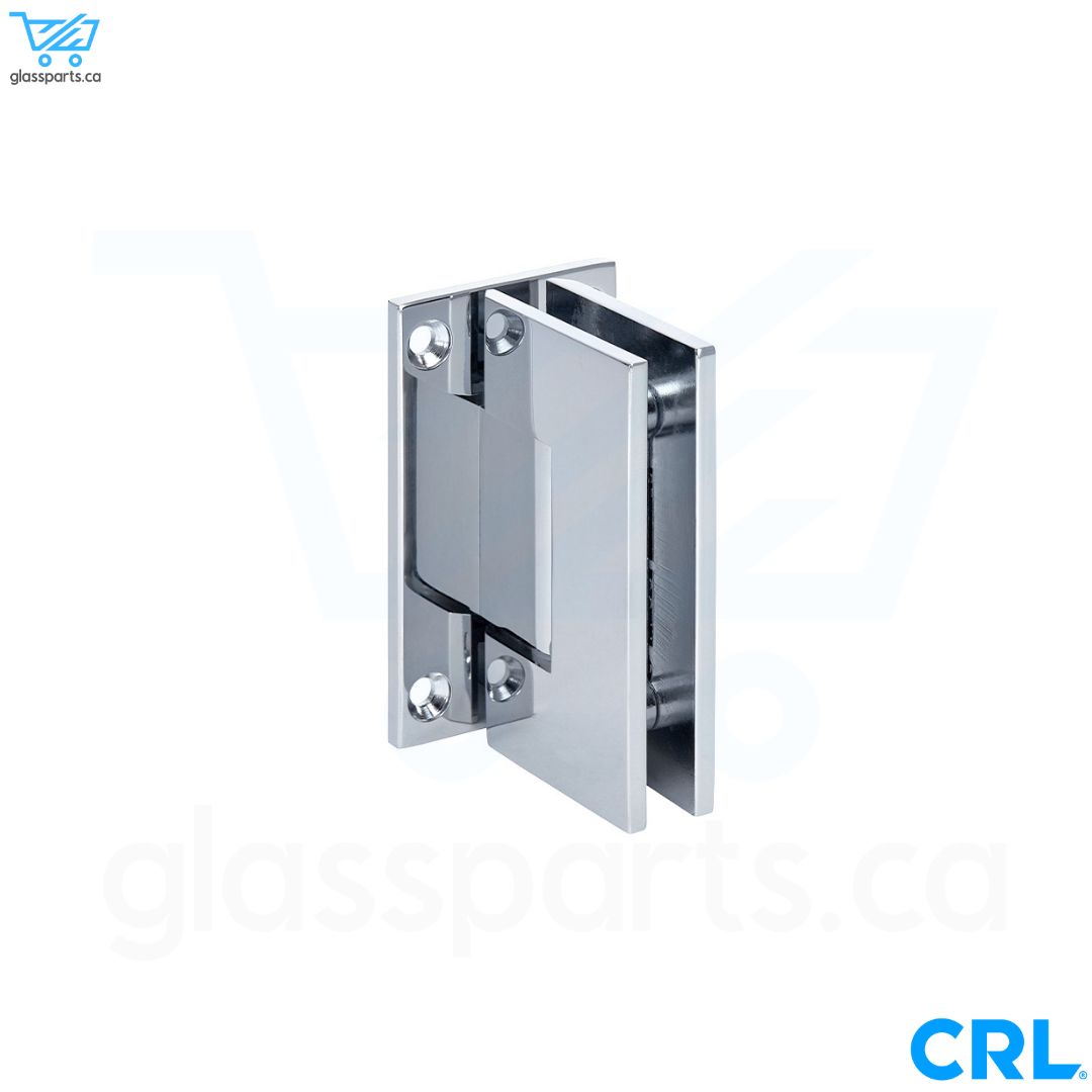 CRL Geneva 037 Series - Wall Mount Full Back Plate Standard Hinge - Polished Chrome