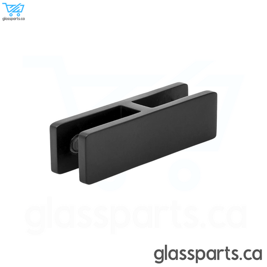 Ultra Slim Frameless 180° Glass Connector For Glass-To-Glass - Matte Black