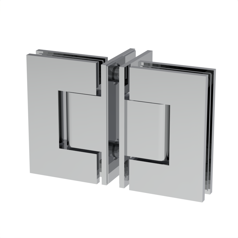 Jennifer shower hinge Glass to Glass 90° T-Shaped — Chrome