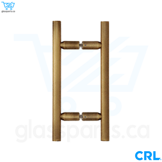 CRL LP Series - Ladder Style Back-to-Back Pull Handle - 6" x 6" - Antique Brass