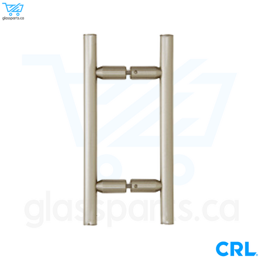 CRL LP Series - Ladder Style Back-to-Back Pull Handle - 6" x 6" - Brushed Nickel