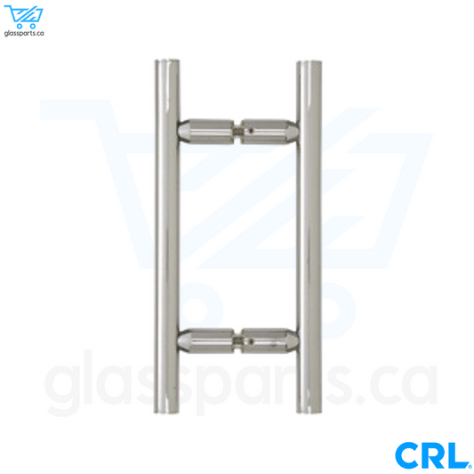 CRL LP Series - Ladder Style Back-to-Back Pull Handle - 6" x 6" - Polished Chrome