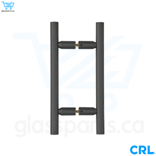 CRL LP Series - Ladder Style Back-to-Back Pull Handle - 6" x 6" - Matte Black