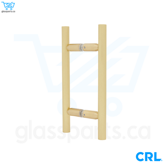 CRL LP Series - Ladder Style Back-to-Back Pull Handle - 6" x 6" - Satin Brass