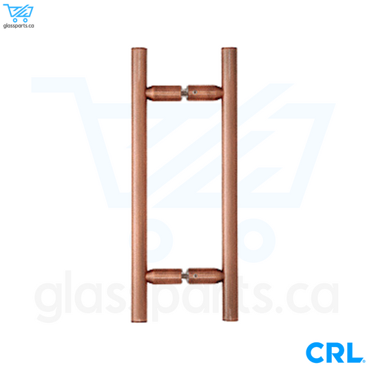 CRL LP Series - Ladder Style Back-to-Back Pull Handle - 8" x 8" - Antique Brushed Copper
