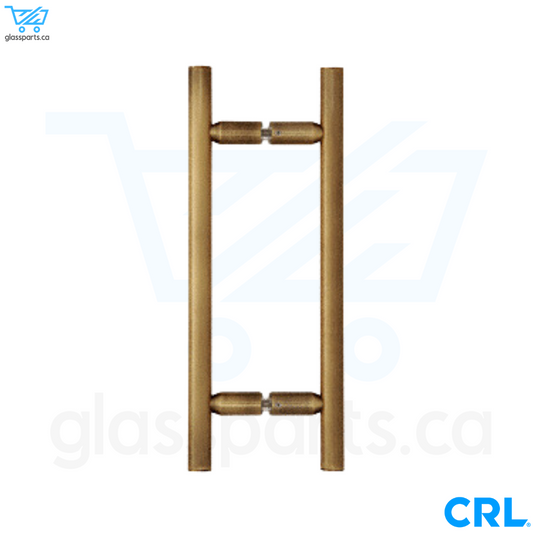 CRL LP Series - Ladder Style Back-to-Back Pull Handle - 8" x 8" - Antique Brass