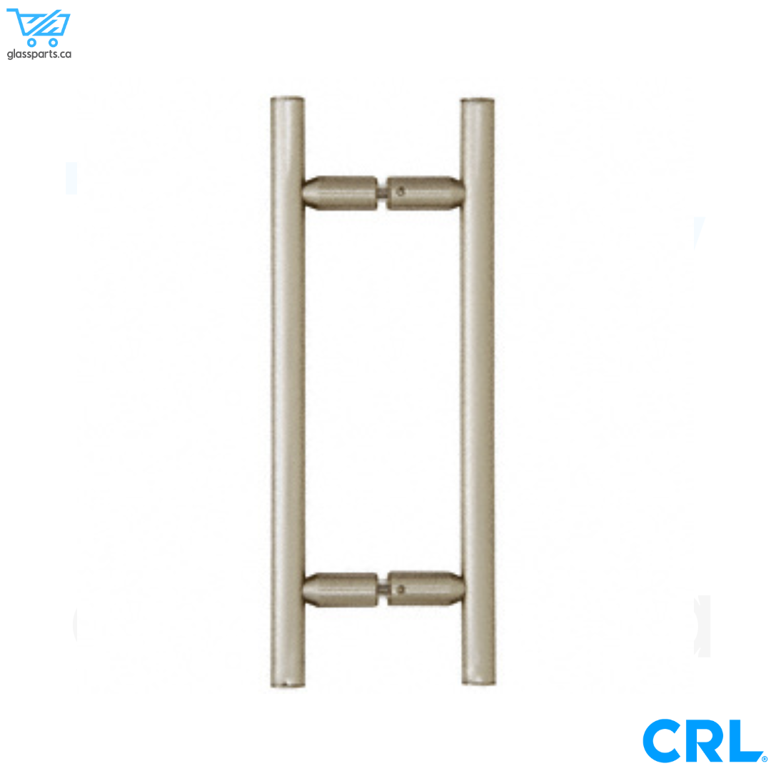 CRL LP Series - Ladder Style Back-to-Back Pull Handle - 8" x 8" - Brushed Nickel