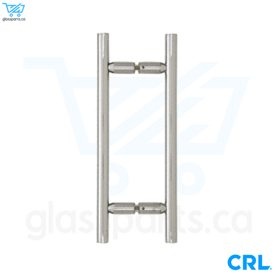 CRL LP Series - Ladder Style Back-to-Back Pull Handle - 8" x 8" - Polished Chrome