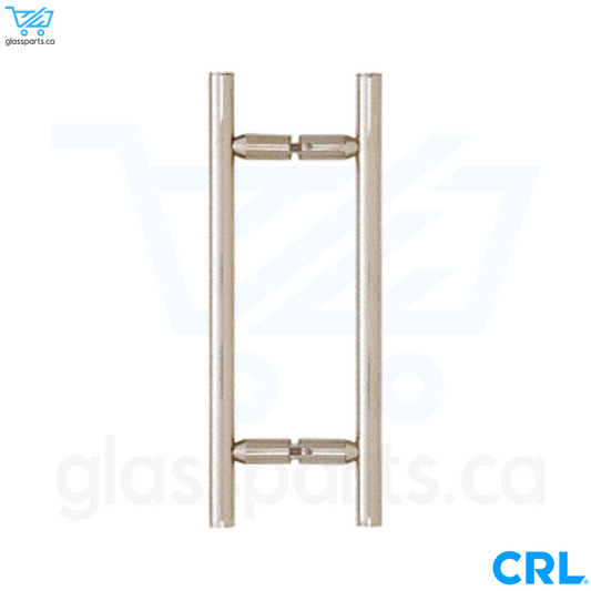 CRL LP Series - Ladder Style Back-to-Back Pull Handle - 8" x 8" - Polished Nickel