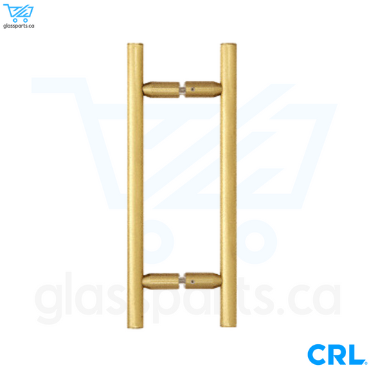 CRL LP Series - Ladder Style Back-to-Back Pull Handle - 8" x 8" - Satin Brass