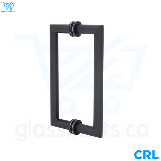 CRL MT Series - Round Tubing Mitered Corner Back-to-Back Pull Handle - 8" x 8" - Oil Rubbed Bronze