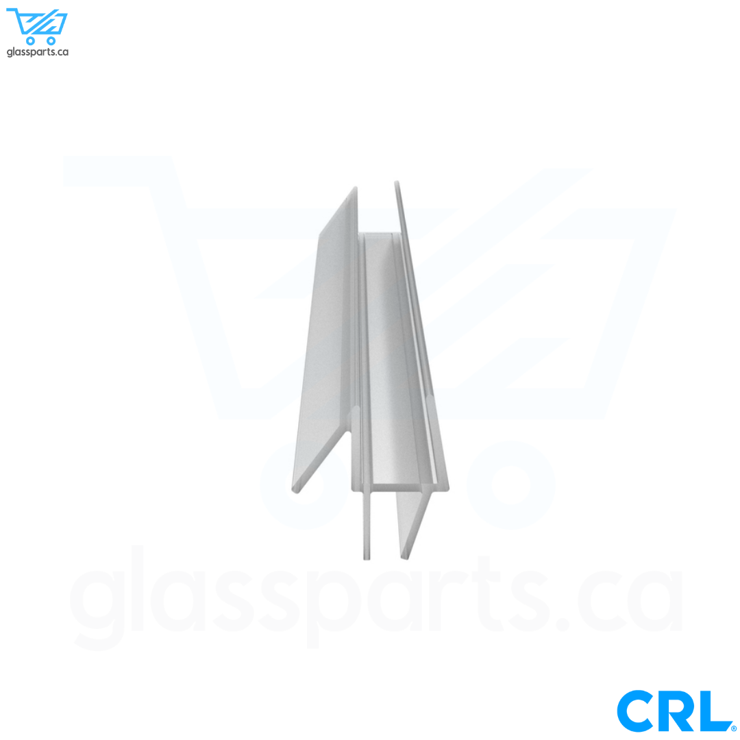 CRL Clear Co-Extruded Bottom Wipe with Drip Rail for 1/4" Glass (6mm) - 95"