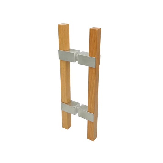 Sauna Handle - Satin & Wood