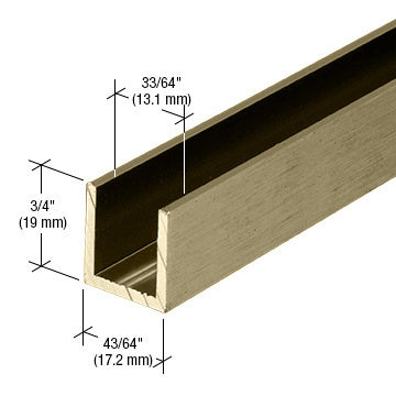 Fixed Panel Shower Door Deep U-Channel