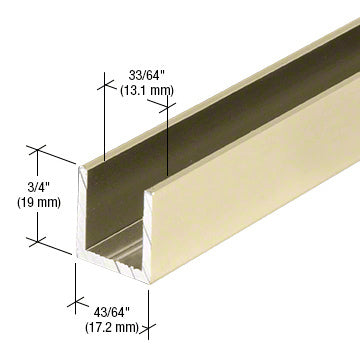 Fixed Panel Shower Door Deep U-Channel