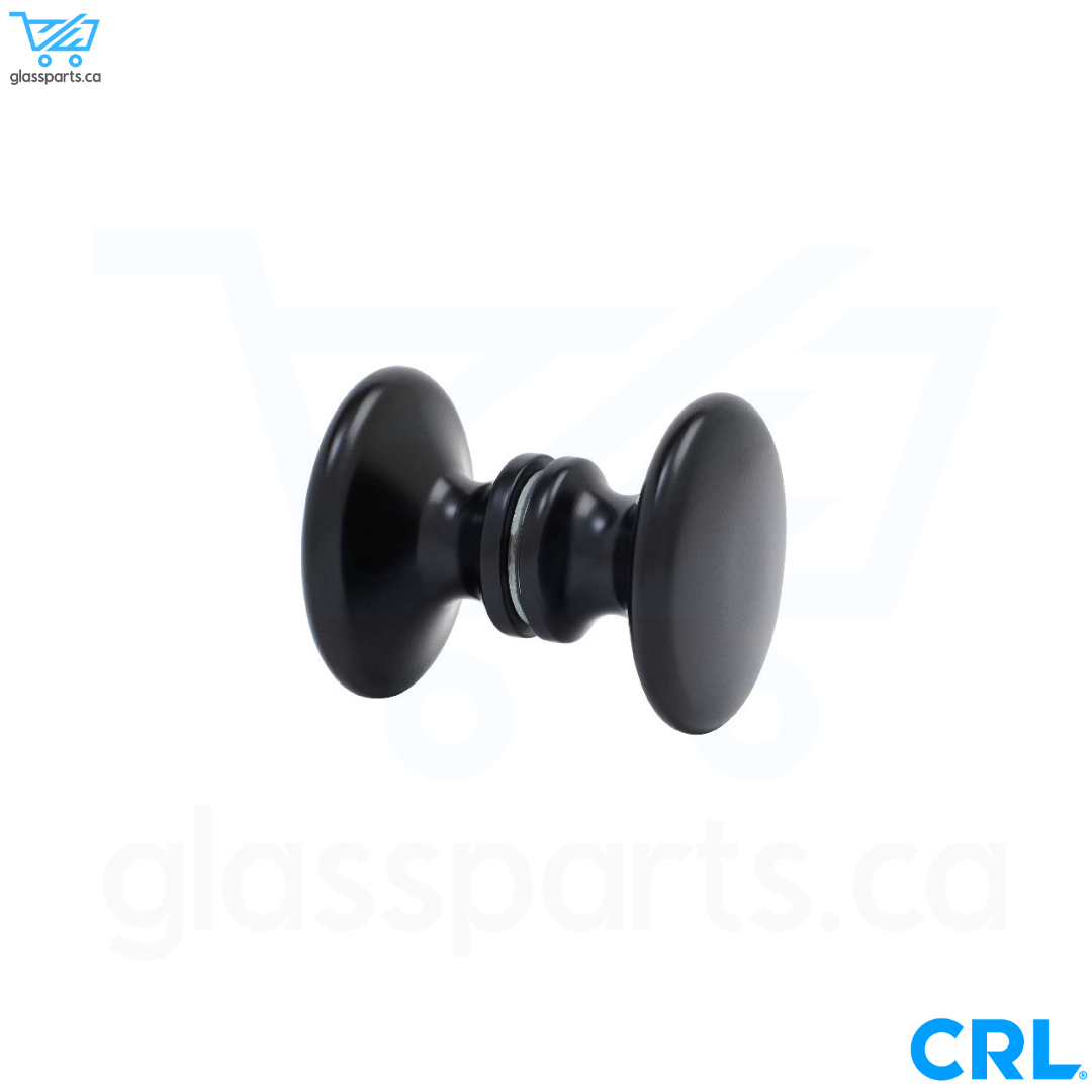 CRL Série Traditionnelle - Boutons de porte de douche dos à dos - Noir mat