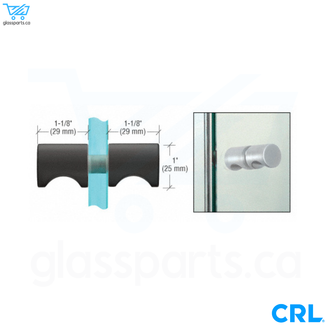 CRL Crescent Series - Back-to-Back E-Z Grip Style Knobs - Matte Black