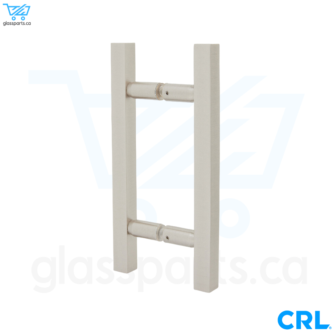 CRL SLP Series - Square Ladder Back-to-Back Pull Handle - 6" - Brushed Nickel