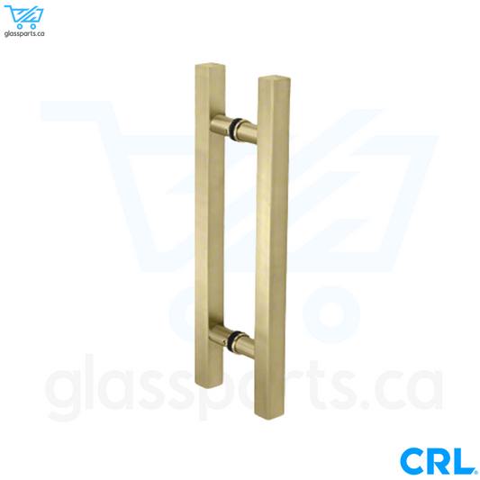 CRL SLP Series - Square Ladder Back-to-Back Pull Handle - 6" - Satin Brass