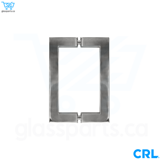 CRL SQ Series - Back-To-Back Square Pull Handle - 6" x 6" - Polished Chrome
