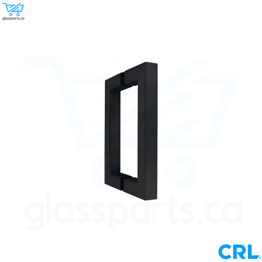 CRL SQ Series - Back-To-Back Square Pull Handle - 6" x 6" - Matte Black