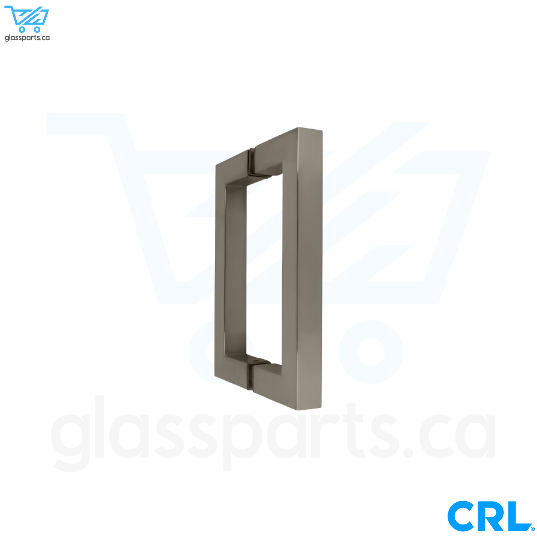 CRL SQ Series - Back-To-Back Square Pull Handle - 6" x 6" - Polished Nickel