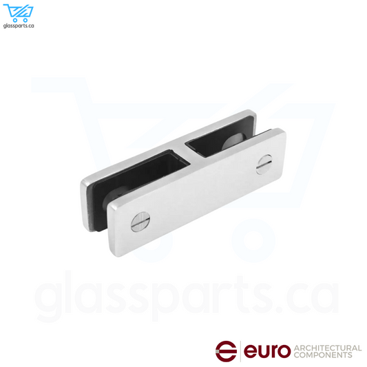 EURO Ultra Slim Frameless 180° Glass Connector For Glass-To-Glass - Satin
