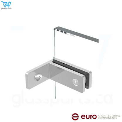 EURO Ultra Slim Frameless Glass Connector For Glass-To-Wall - Satin
