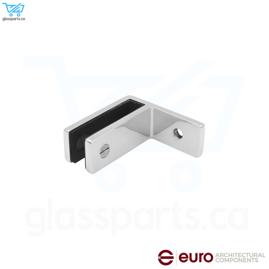 EURO Ultra Slim Frameless Glass Connector For Glass-To-Wall - Satin