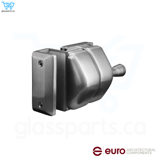 EURO Stainless Steel Latch Glass-To-Glass at 90° – Satin