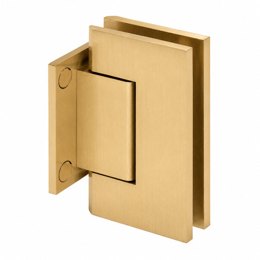 CRL Trento 074 Series Wall Mount Short Back Plate Hinge — Satin Brass
