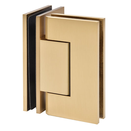 CRL Trento 092 Series 90 Degree Glass-to-Glass Hinge — Satin Brass