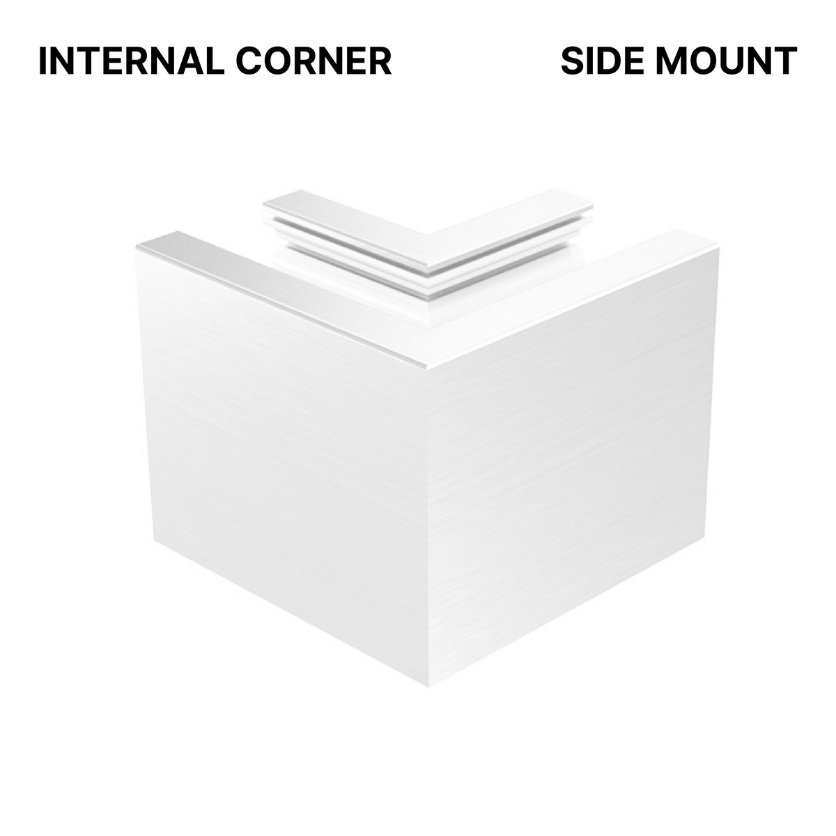 ARCH-LOC 69 90 degree Side Mount Internal corner - Polished Stainless Steel