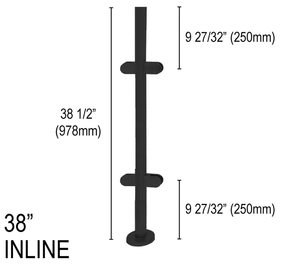 Architectural Railing Posts - Round - Glassparts.ca