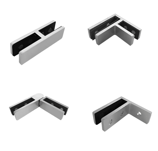 CON Series Railing Connectors 180°, 90°, Adjustable & Wall Mount - Glassparts.ca